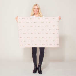 Minimal Wildflower Pattern with Dots Fleece Deken