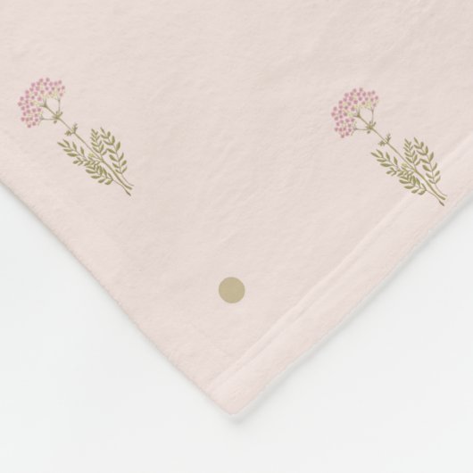 Minimal Wildflower Pattern with Dots Fleece Deken (Hoek)