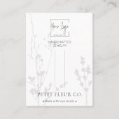 Minimal Wildflower Sieraden Haarclip Display Kaart Contactkaartje (Voorkant)