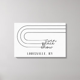 Minimal Win Place Show Horse Track gepersonaliseer Canvas Afdruk