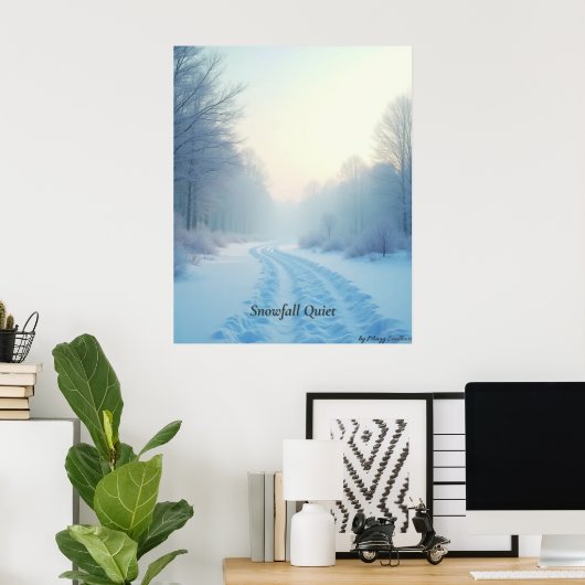 Minimal Winter Calm Poster – Neutral Wall Art (Thuiskantoor)