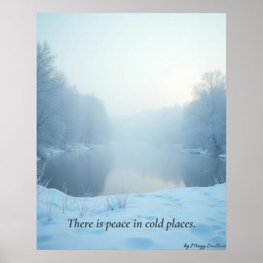 Minimal Winter Calm Poster – Neutral Wall Art (Voorkant)