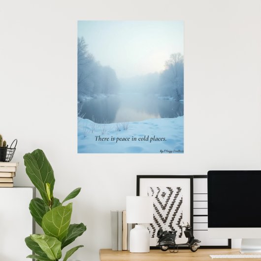 Minimal Winter Calm Poster – Neutral Wall Art (Thuiskantoor)