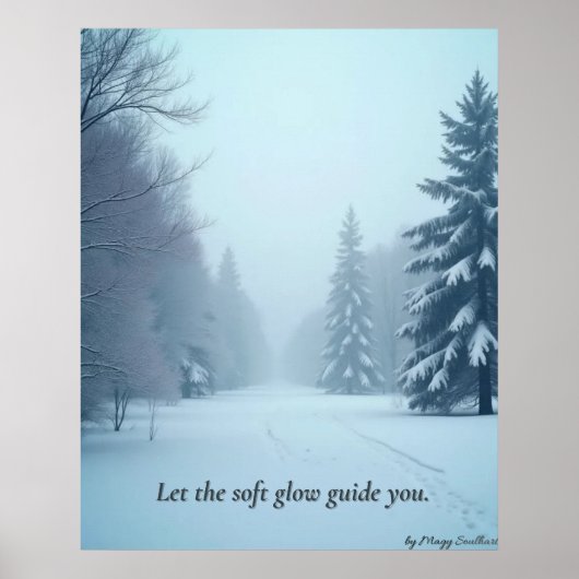 Minimal Winter Calm Poster – Neutral Wall Art (Voorkant)