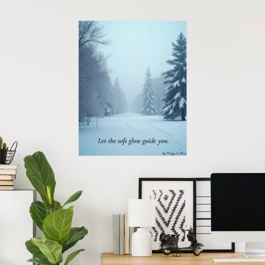 Minimal Winter Calm Poster – Neutral Wall Art (Thuiskantoor)