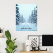 Minimal Winter Calm Poster – Neutral Wall Art (Thuiskantoor)