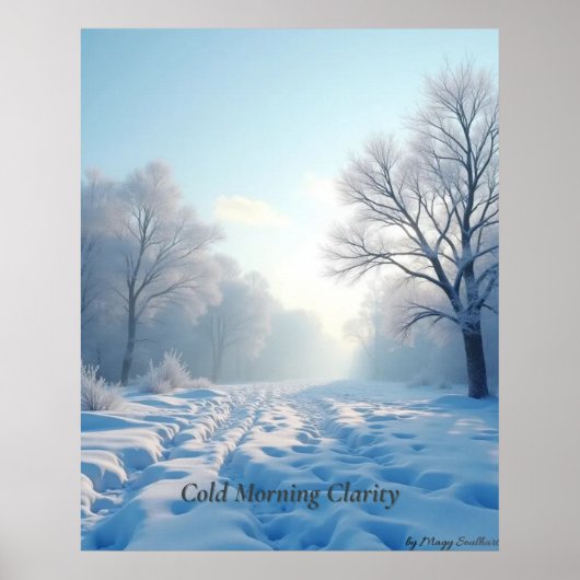 Minimal Winter Calm Poster – Neutral Wall Art (Voorkant)