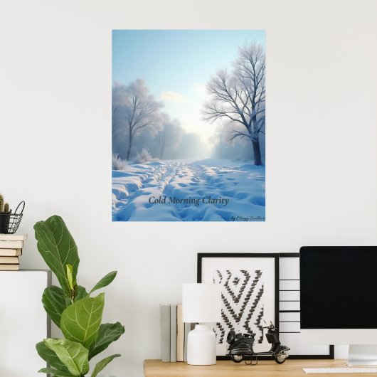 Minimal Winter Calm Poster – Neutral Wall Art (Thuiskantoor)