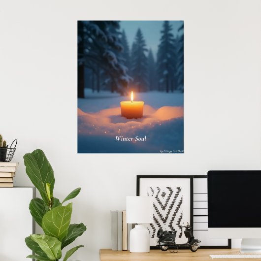 Minimal Winter Calm Poster – Neutral Wall Art (Thuiskantoor)
