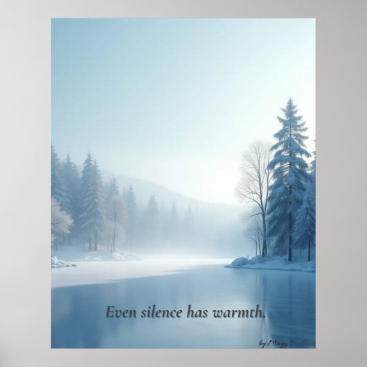 Minimal Winter Calm Poster – Neutral Wall Art (Voorkant)