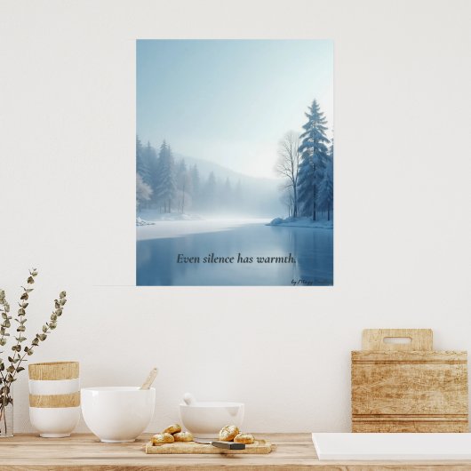 Minimal Winter Calm Poster – Neutral Wall Art (Keuken)