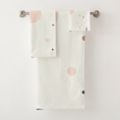 Minimal Winter Dot Pattern, Soft Cozy Neutrals Bad Handdoek (Insitu)
