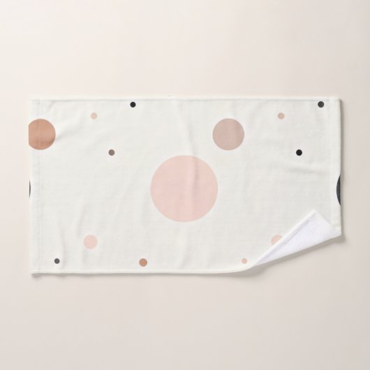 Minimal Winter Dot Pattern, Soft Cozy Neutrals Bad Handdoek (Handdoek)