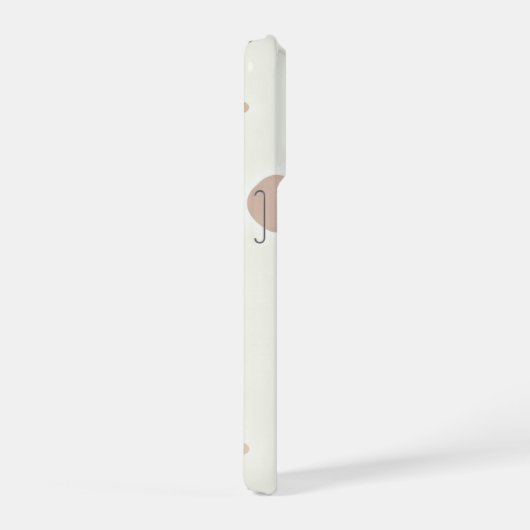 Minimal Winter Dot Pattern, Soft Cozy Neutrals iPhone Hoesje (Rechterkant)