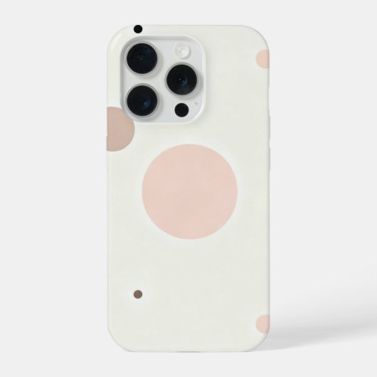 Minimal Winter Dot Pattern, Soft Cozy Neutrals iPhone Hoesje (Achterkant)