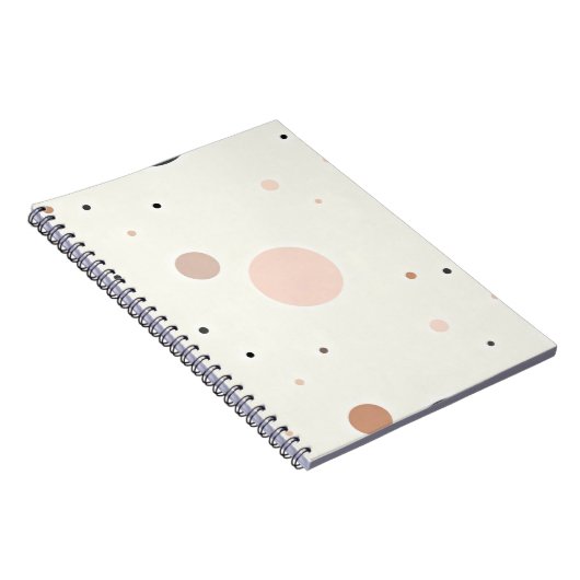 Minimal Winter Dot Pattern, Soft Cozy Neutrals Notitieboek (Rechterzijde)