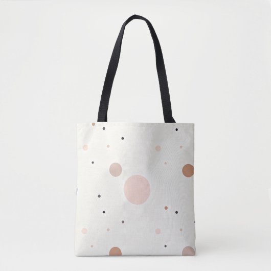 Minimal Winter Dot Pattern, Soft Cozy Neutrals Tote Bag (Voorkant)