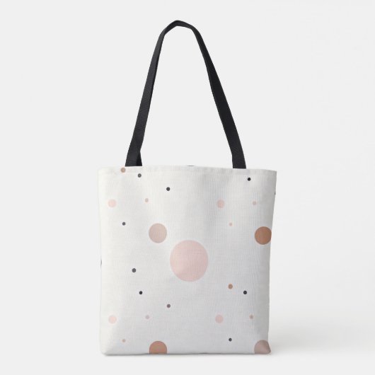 Minimal Winter Dot Pattern, Soft Cozy Neutrals Tote Bag (Achterkant)