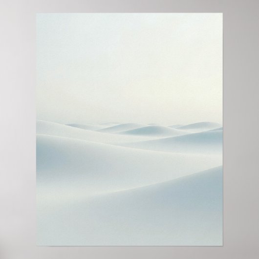 Minimal Winter Snow Landscape Art Print (Voorkant)