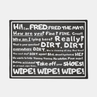 Minimal, Witty - Fred the Mat, Jouw humoristische Deurmat