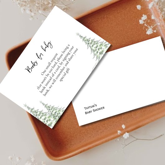 Minimal Woodland Luier Raffle Ticket Baby shower Informatiekaartje