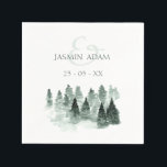 Minimal Woodland Trees Rustic Green Wedding Servet<br><div class="desc">Rustic Green Wedding Napkins - Deze rustieke bruiloft servetten hebben een minimalistische lay-out met groene waterverven en een oversized ampersand. Ideaal voor bruiloften met een bos-,  berg- of bosthema,  ze voegen een sereen,  op de natuur geïnspireerd detail toe aan uw receptiesetting.</div>