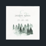 Minimal Woodland Trees Rustic Green Wedding Servet<br><div class="desc">Rustic Green Wedding Napkins - Deze rustieke bruiloft servetten hebben een minimalistische lay-out met groene waterverven en een oversized ampersand. Ideaal voor bruiloften met een bos-,  berg- of bosthema,  ze voegen een sereen,  op de natuur geïnspireerd detail toe aan uw receptiesetting.</div>