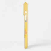 Minimal Yellow Sunburst Textured Circle Design iPhone Hoesje (Linkerkant)