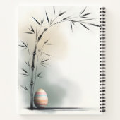Minimal Zen Spring Bamboo Easter Egg Notitieboek (Achterkant)