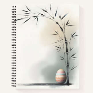 Minimal Zen Spring Bamboo Easter Egg Notitieboek