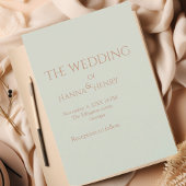 Minimal Zwart roos goud Modern uitnodigingsmodel Kaart