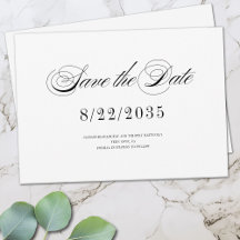 Minimal Zwart Wit Leuk Romantisch Script Trouwen