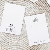 Minimal Zwart Wit Logo Sieraden Oorbellen Display Visitekaartje