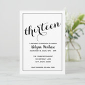 Minimale 13e verjaardag kaart (Staand voorkant)