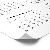 Minimale 16x20 2017 Jaarlijkse Foto Agenda Poster (Hoek)