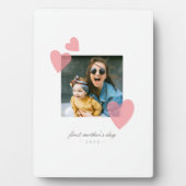Minimale 1ste Moederdag foto-cadeau met hart Fotoplaat (voorkant)
