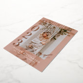 Minimale 2022 Afstudeerder de Roze Foto van de Bek Folie Uitnodiging (Gedraaid)