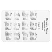 Minimale 2025 Kalender Bedrijfsnaam Info op Wit Magneet (Horizontaal)