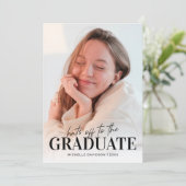 Minimale 2026 foto afstudeer aankondiging (Staand voorkant)