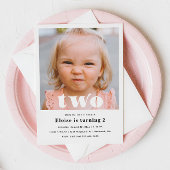 Minimale 2e verjaardag uitnodiging | 2e verjaardag