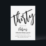 Minimale 30e verjaardag Uitnodigingen | 30e<br><div class="desc">Minimale uitnodiging van 30e verjaardag. Klaar om door u gepersonaliseerd te worden!</div>