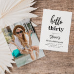Minimale 30e verjaardag Uitnodigingen | 30e<br><div class="desc">Minimalistische 30e foto-uitnodiging op zaterdag. Klaar om door u gepersonaliseerd te worden!</div>