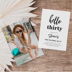 Minimale 30e verjaardag Uitnodigingen   30e