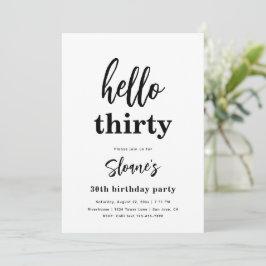 Minimale 30e verjaardag Uitnodigingen | 30e