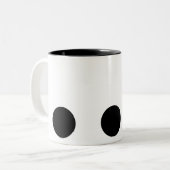 Minimale 3 pooldot tweekleurige koffiemok (Voorkant links)