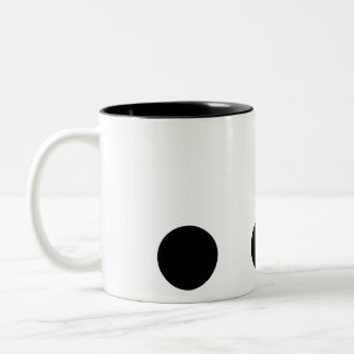 Minimale 3 pooldot tweekleurige koffiemok