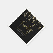 Minimale 40e verjaardag voor zwart en goud servet (Hoek)