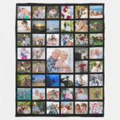 Minimale 45 Foto Collage Sjabloon Aangepaste Jouw Fleece Deken (Voorkant)
