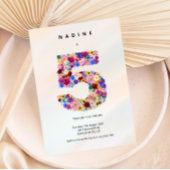 Minimale 5e verjaardag uitnodiging Elegante chique