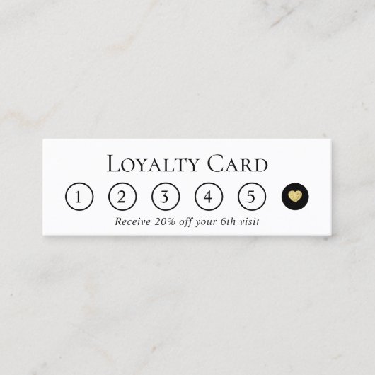 Minimale 6 Punch Elegant Customer Loyalty (Voorkant)